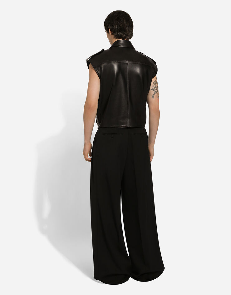 Dolce & Gabbana Tailored wool pants with darts Black GZ77ATFU208