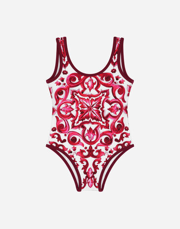 Dolce & Gabbana Majolica-print one-piece swimsuit Print L2J812ON00S
