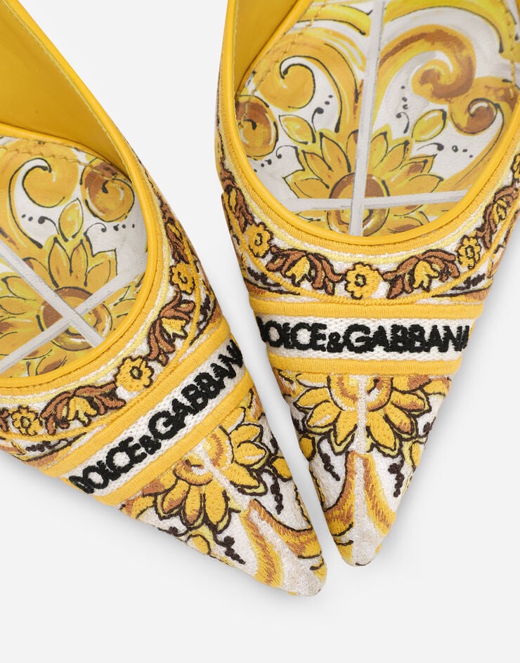 Dolce & Gabbana Slingbacks with majolica embroidery Print CG0815AV804