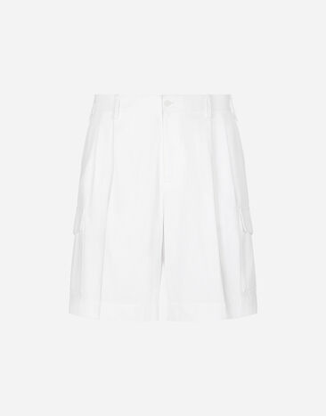 Dolce & Gabbana Bermudas de gabardina con bolsillos laterales Blanco GW3JATFU60L
