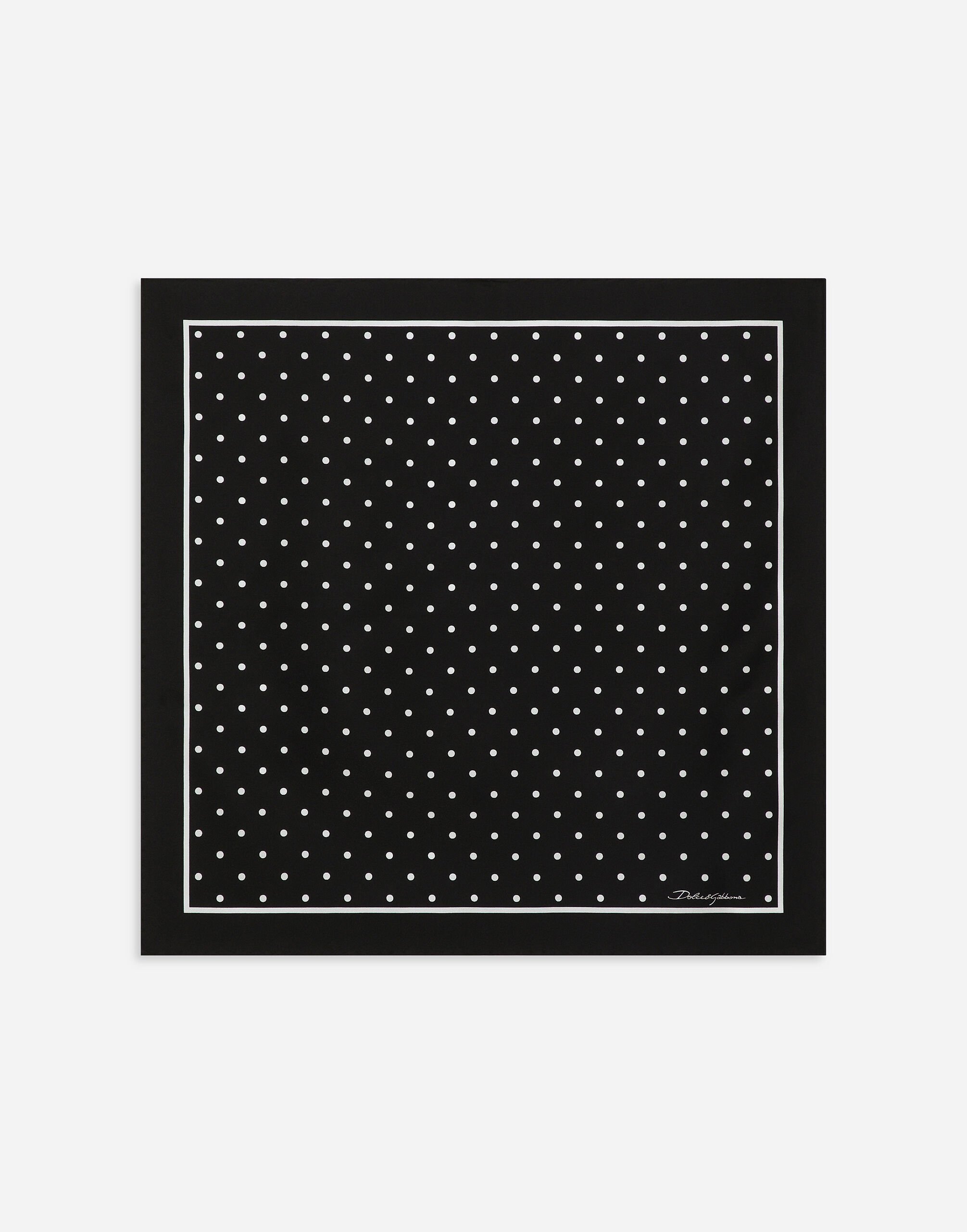 Dolce & Gabbana Silk twill scarf with polka-dot print (50x50) Print FN092RGDAOY