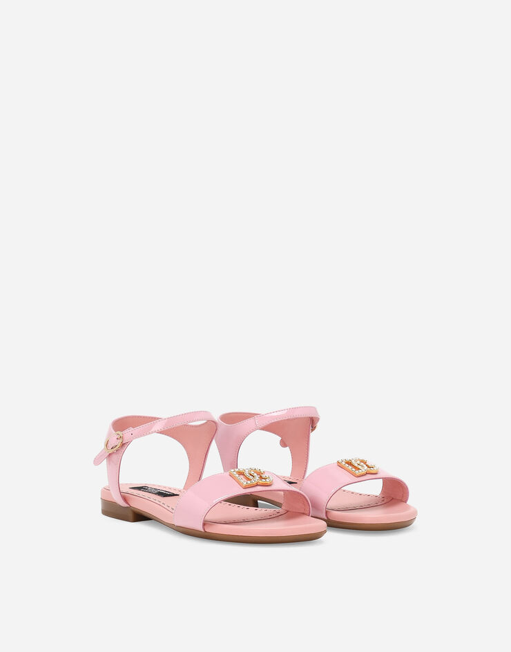 Dolce & Gabbana Patent leather sandals  розовый D11048A1153