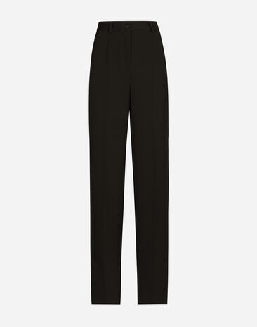 Dolce & Gabbana Pantalón de esmoquin en gabardina de lana Negro FTC8ZTFU21E