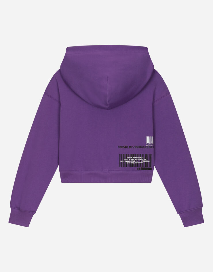 Dolce & Gabbana Jersey hoodie with DGVIB3 logo 紫 L8JWAOG7M6W