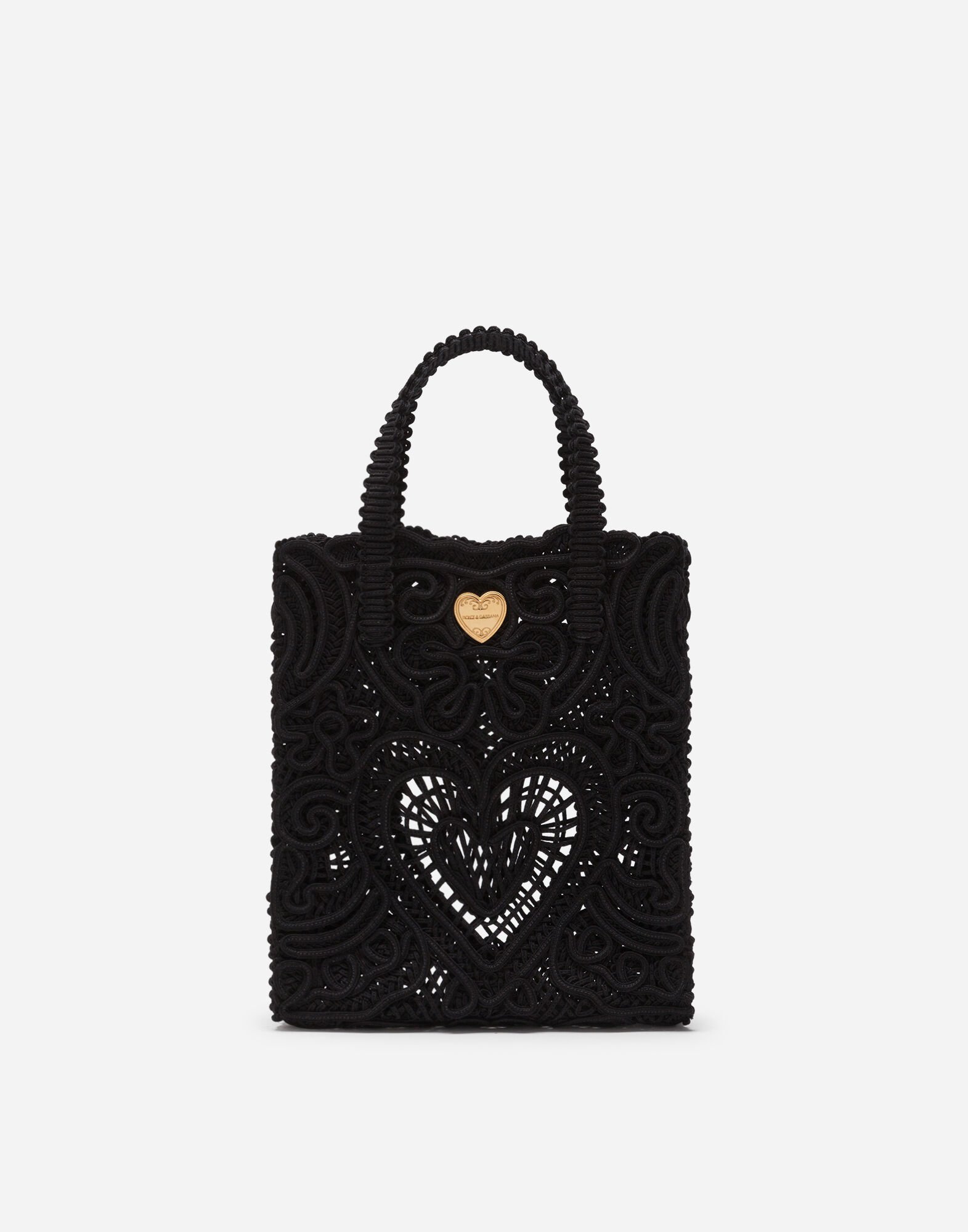 Dolce & Gabbana حقيبة تسوق صغيرة من دانتيل كوردونيتو متعدد الألوان BB7655A4547