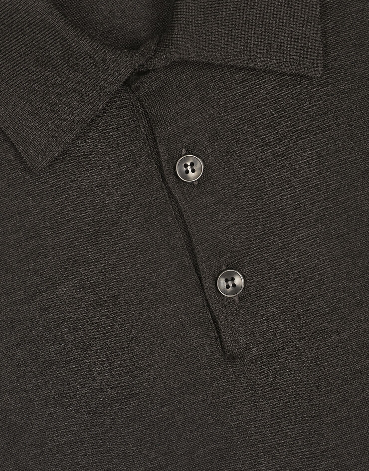 Dolce & Gabbana Polo en soie Gris GXZ15TJBSIM