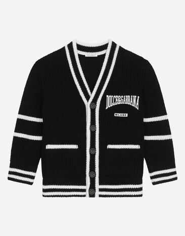 ${brand} Knit cardigan with Dolce&Gabbana logo ${colorDescription} ${masterID}