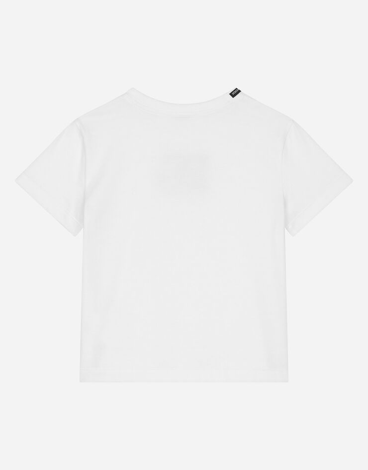 Dolce & Gabbana Jersey T-shirt with DG logo White L5JTNKG7N4K