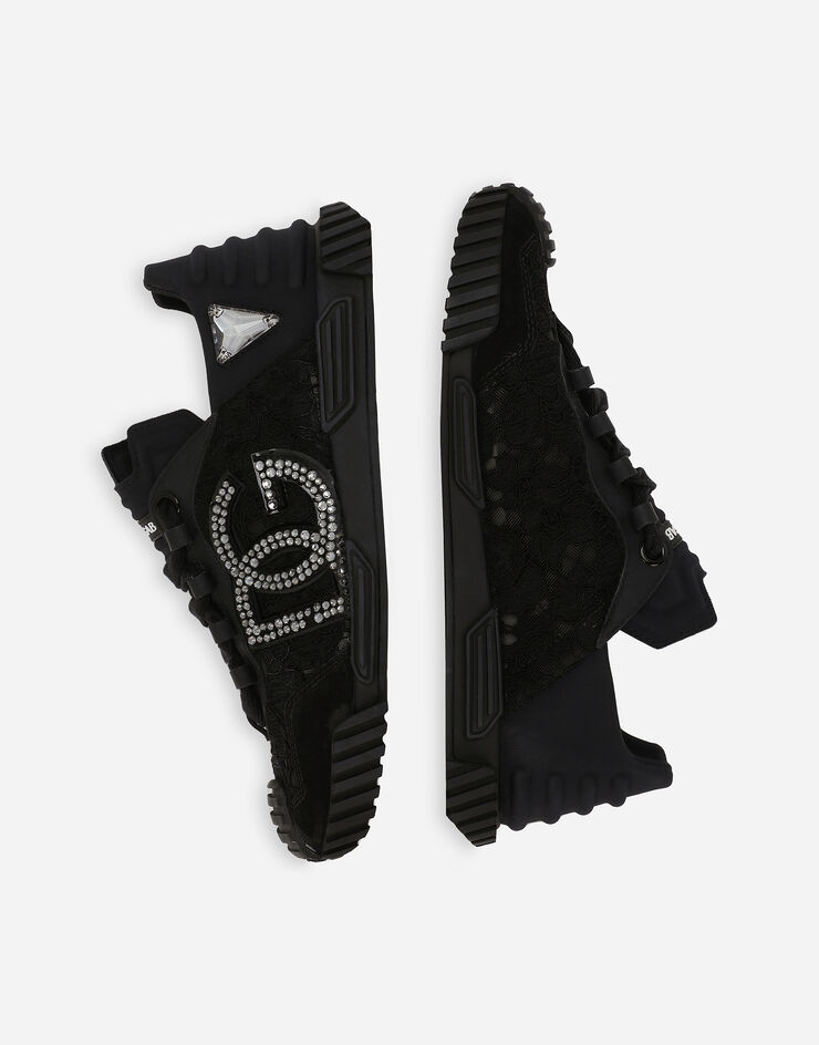 Dolce & Gabbana Sneaker NS1 aus Spitze Schwarz CK2284A5211