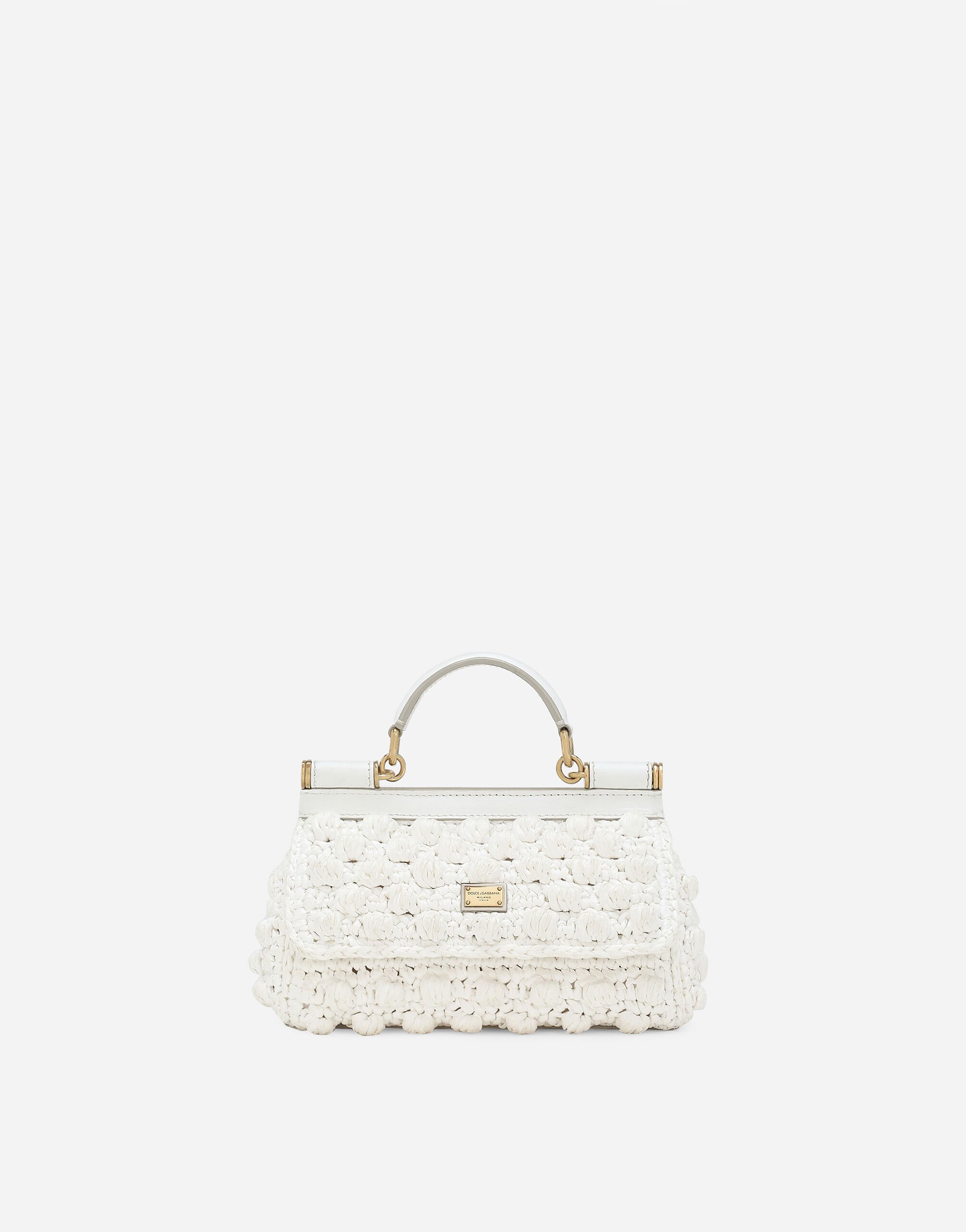 Dolce & Gabbana حقيبة سيسيلي كروشيه صغيرة من الرافية متعدد الألوان BB6002A2Y84