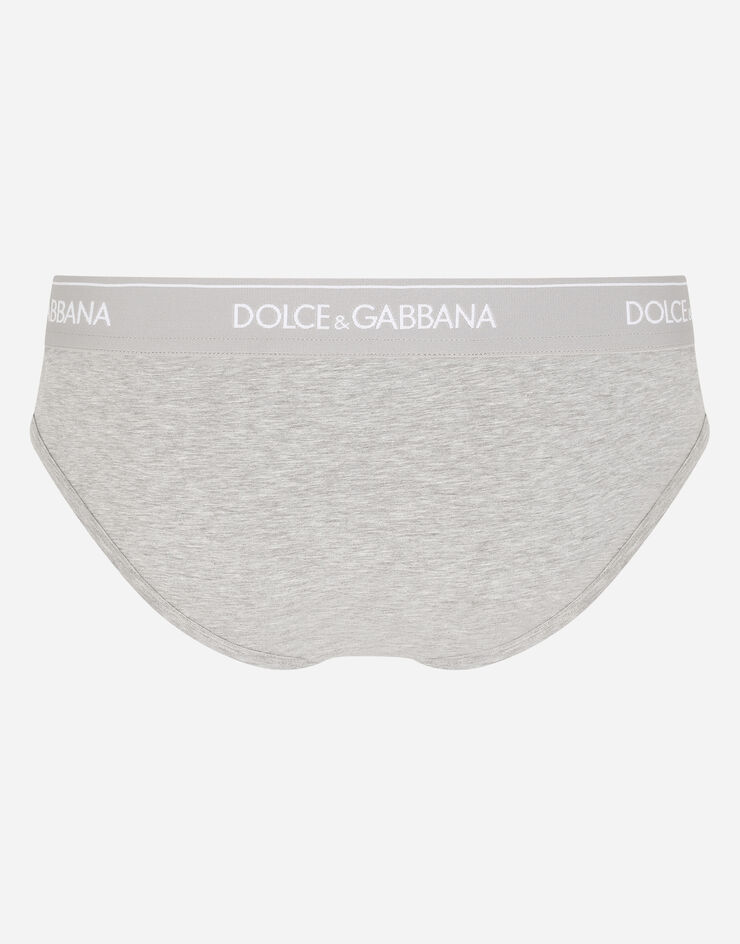 Dolce & Gabbana Bi-Pack Midi-Slip Baumwollstretch Grey M9C03JFUGIW