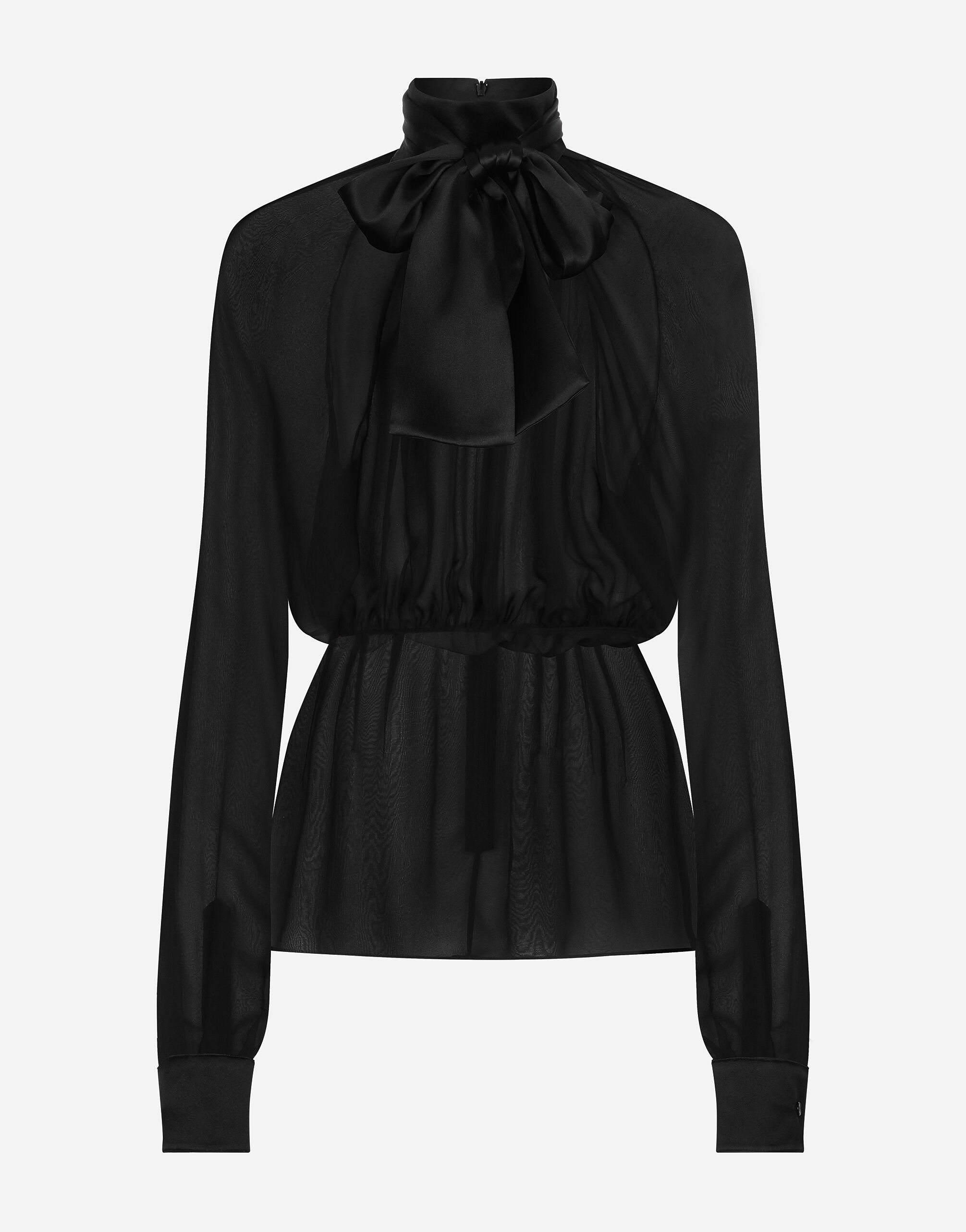 ${brand} Chiffon pussy-bow blouse ${colorDescription} ${masterID}