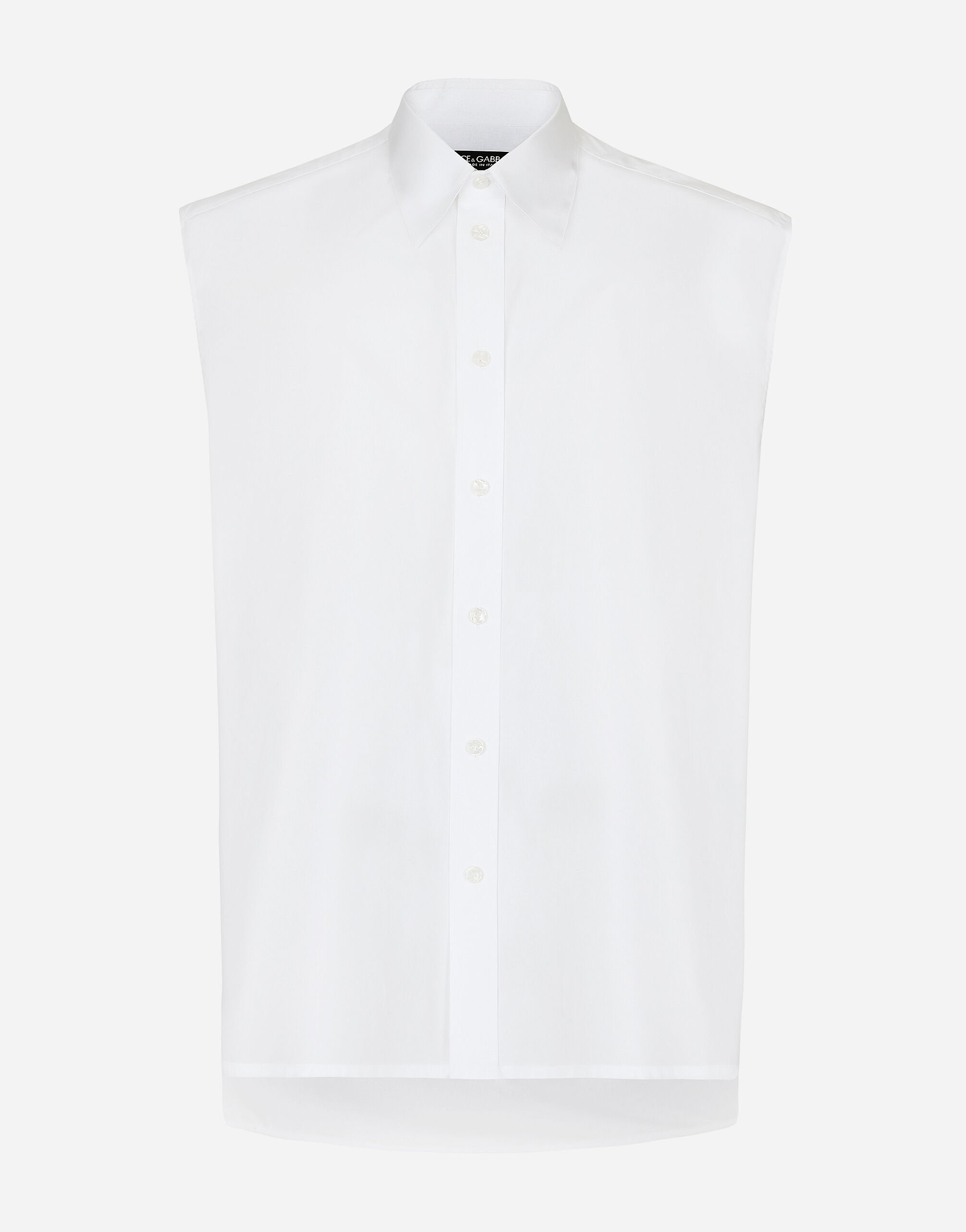 Dolce & Gabbana Sleeveless oversize poplin shirt Multicolor G2TN4TFR20N