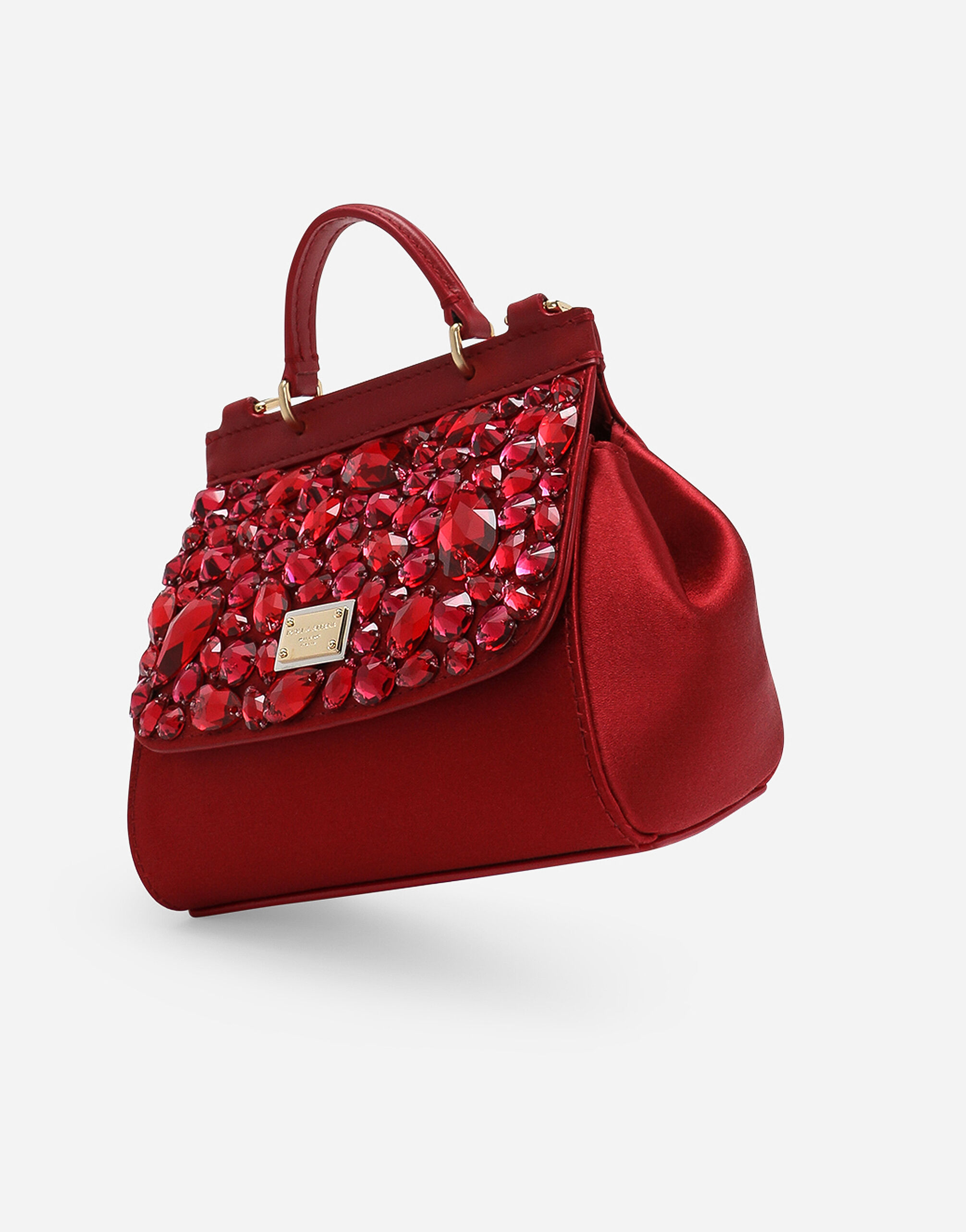 Satin mini Sicily handbag in Red for | Dolce&Gabbana® US