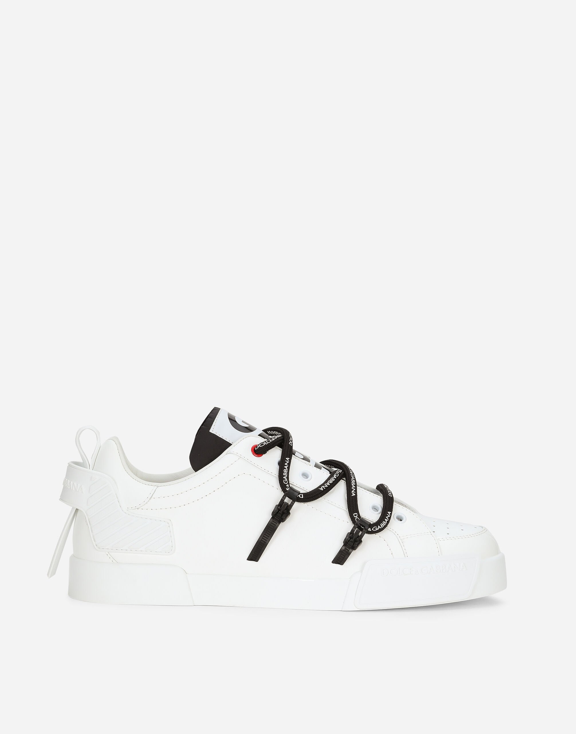 Dolce & Gabbana Portofino sneakers in calfskin and patent leather White CS2278A9U73