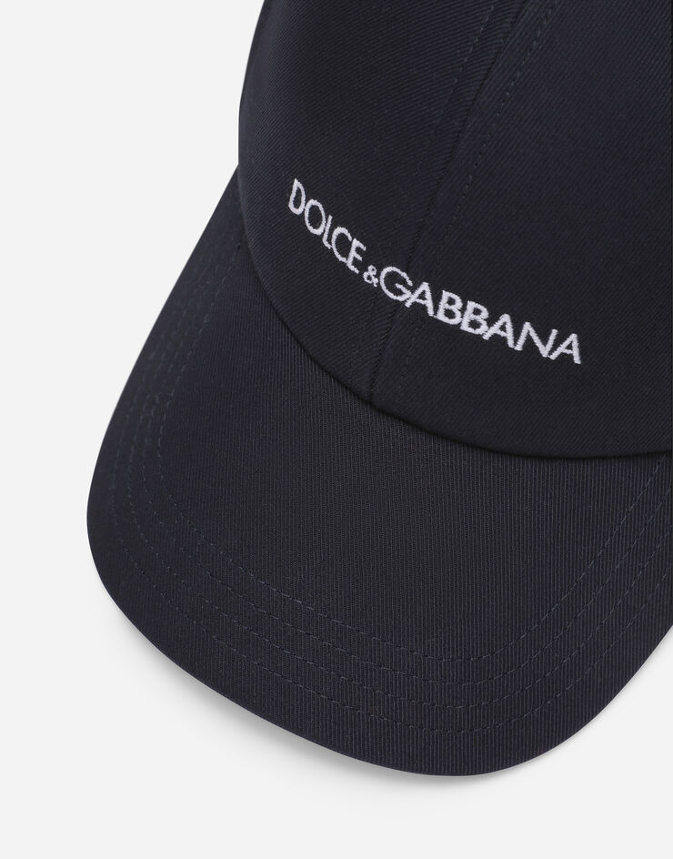 Cotton baseball cap with Dolce&Gabbana logo in Blue for Men | Dolce ...