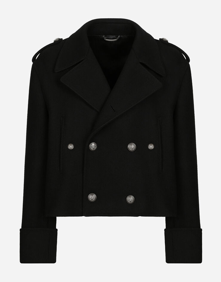 Dolce & Gabbana Short wool military-style coat Black G048PTFU28H