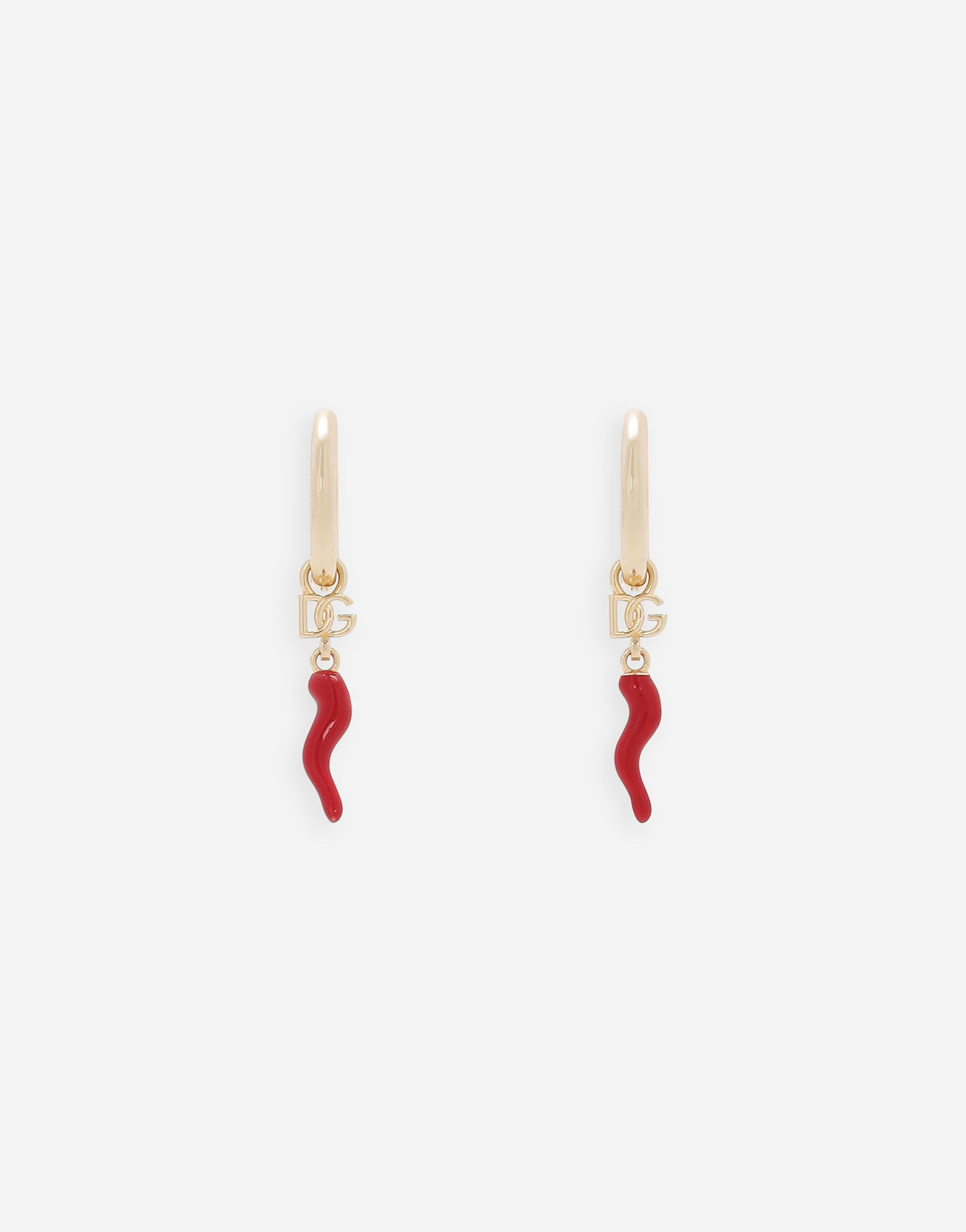 Dolce & Gabbana Creole earrings with horn Gold WEQ6M5W1111