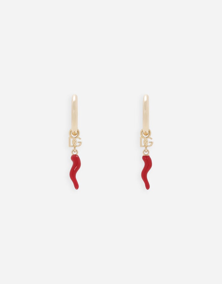 Dolce & Gabbana Creole earrings with horn Gold WEQ6C2W1111