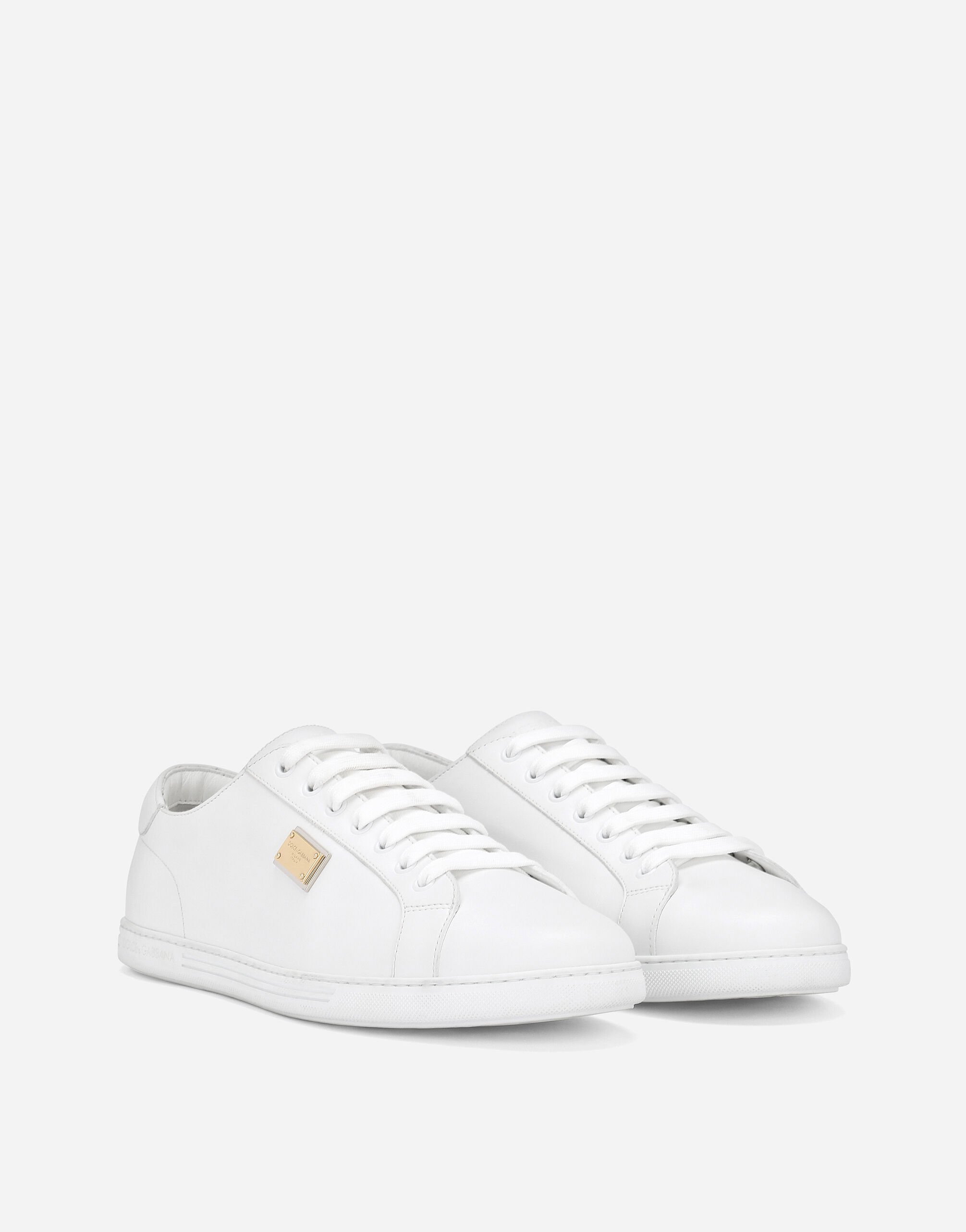 Dolce & Gabbana Saint Tropez calfskin sneakers male White