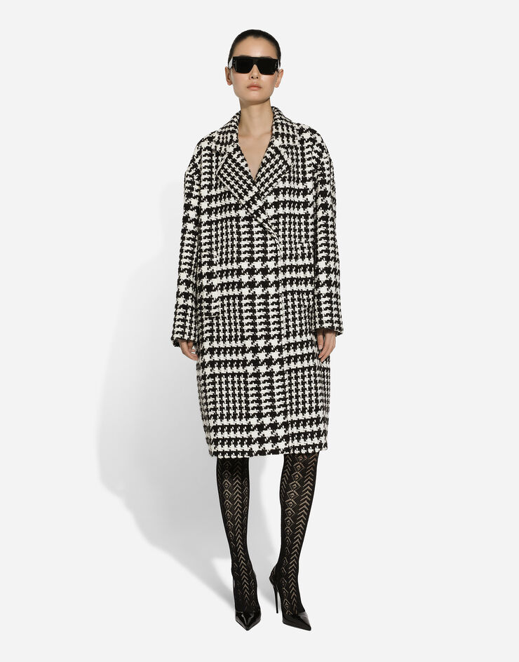 Dolce & Gabbana Oversize houndstooth coat Multicolor F0E2FTFMMGX