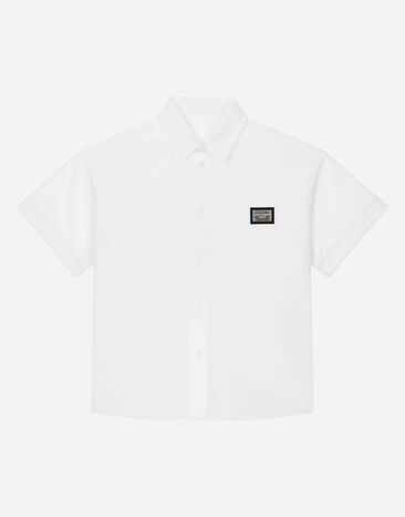 Dolce & Gabbana 로고 태그 포플린 셔츠 인쇄 L44S10FI5JO