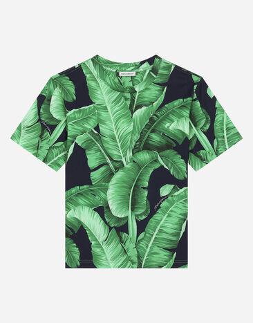 Dolce & Gabbana Jersey T-shirt with banana tree print Print L44S10FI5JO