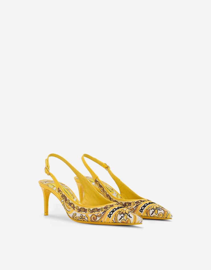 Dolce & Gabbana Zapato destalonado con motivo Maiolica bordado en hilo Imprima CG0815AV804