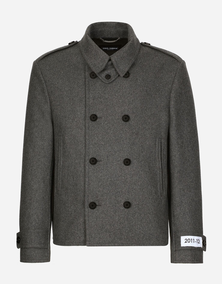 Dolce & Gabbana Double-breasted cashmere-blend pea coat Grey G046WTHUMUB