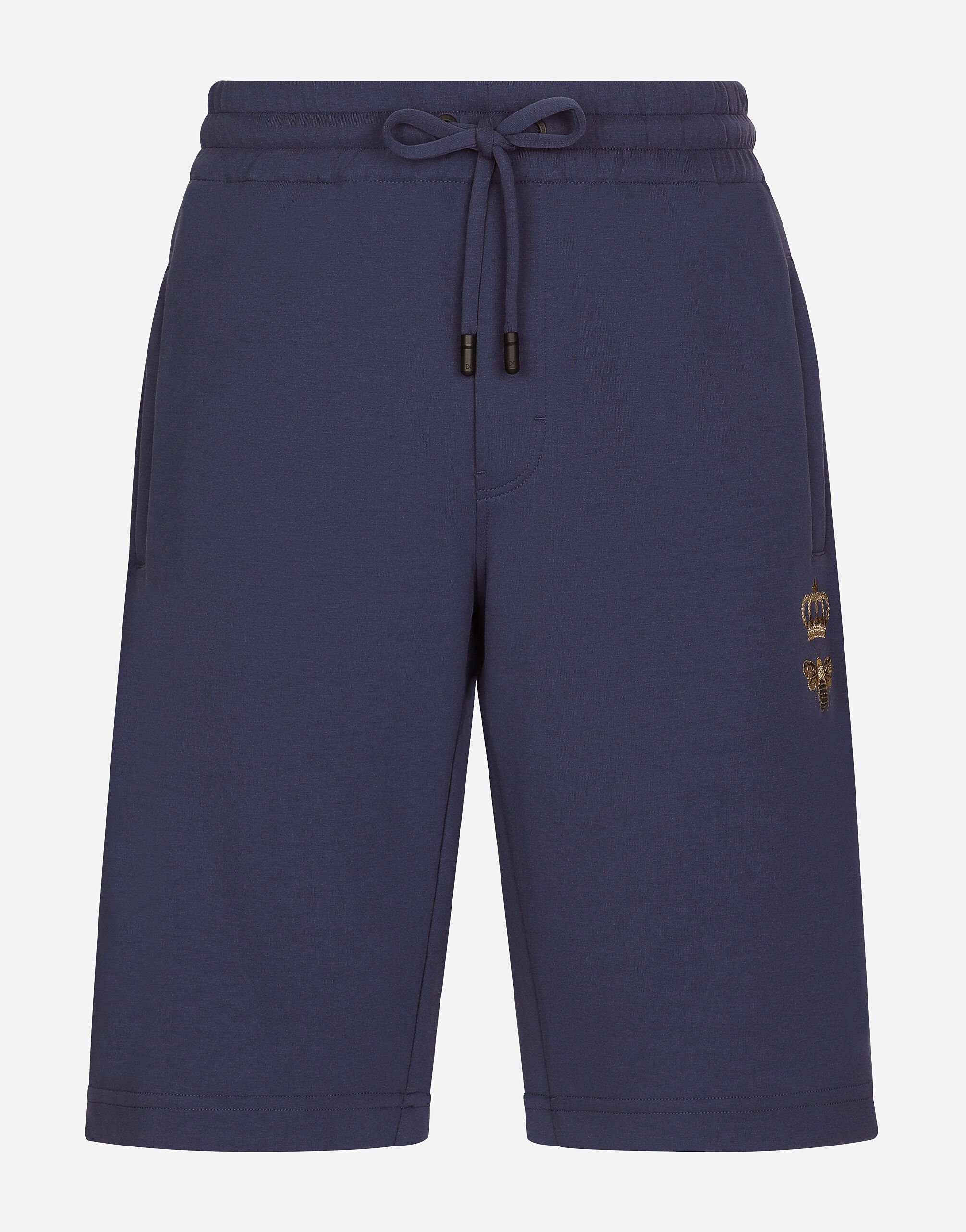 ${brand} Jogging-Bermudashorts aus Jersey mit Stickerei ${colorDescription} ${masterID}