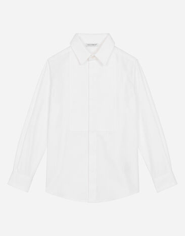 ${brand} Poplin jacquard shirt with DG logo ${colorDescription} ${masterID}