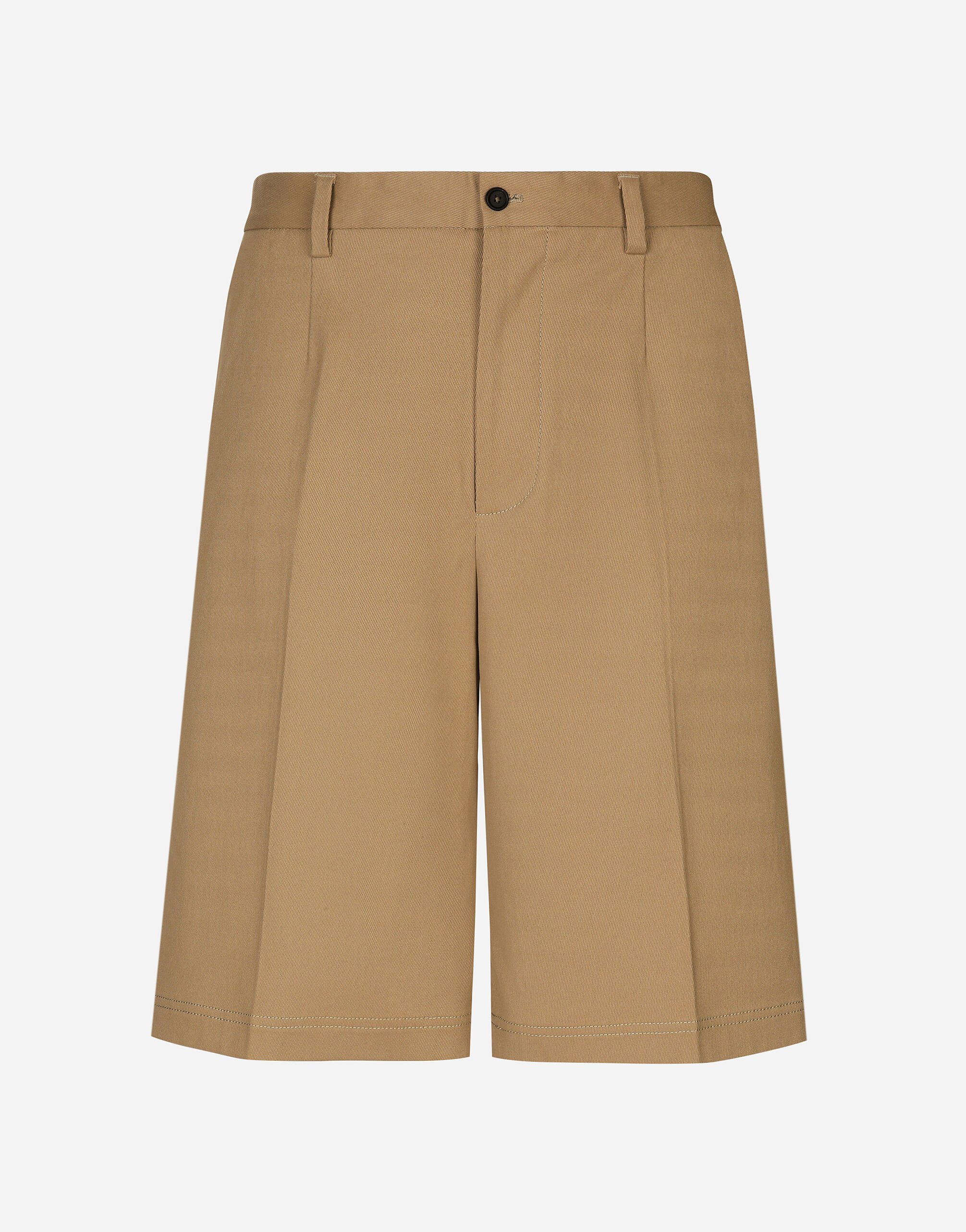 Dolce & Gabbana Cotton drill Bermuda shorts Beige G9AVETGH485