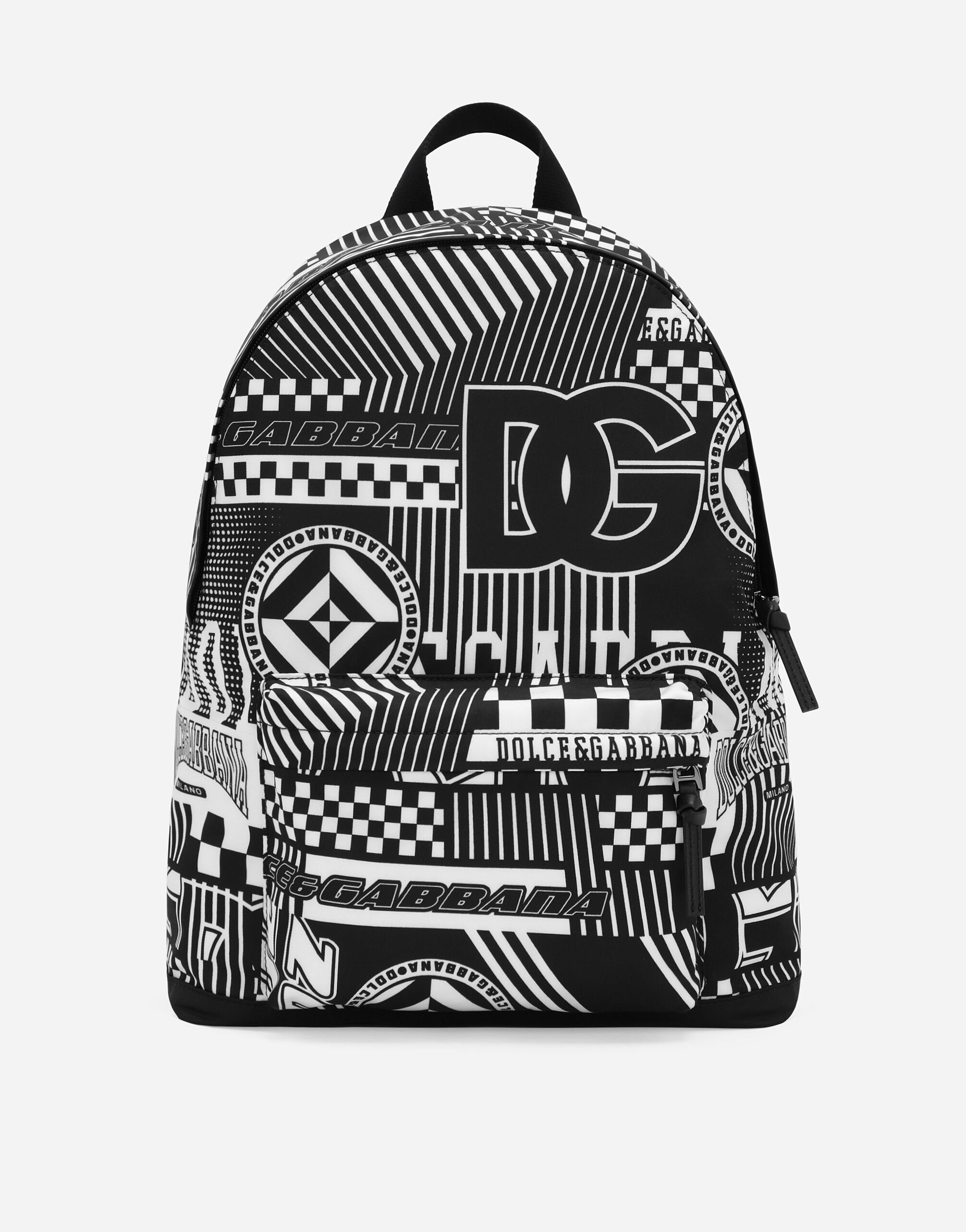 ${brand} Nylon backpack with DNA print ${colorDescription} ${masterID}