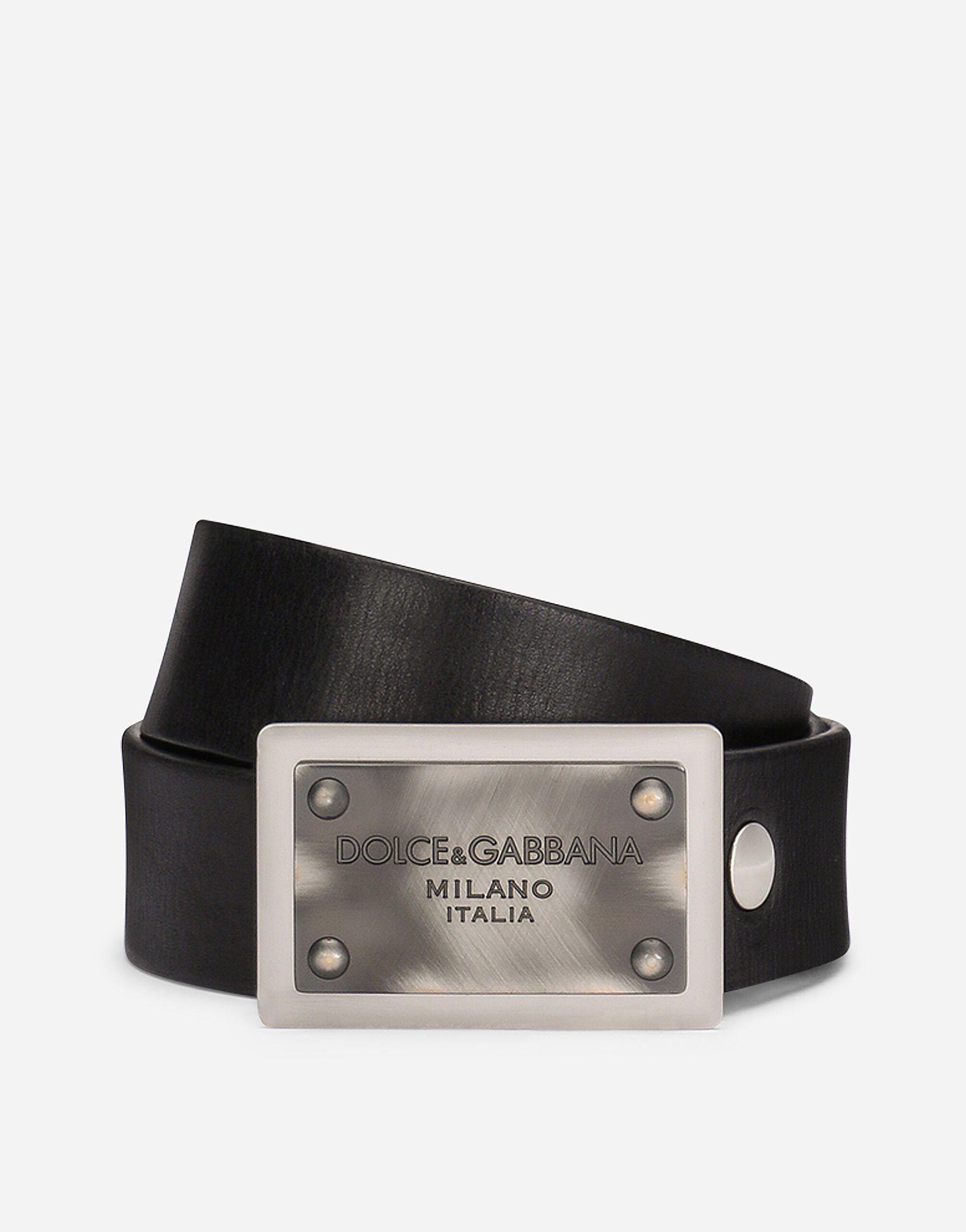 Dolce&Gabbana حزام جلد أسود BM2123AQ437