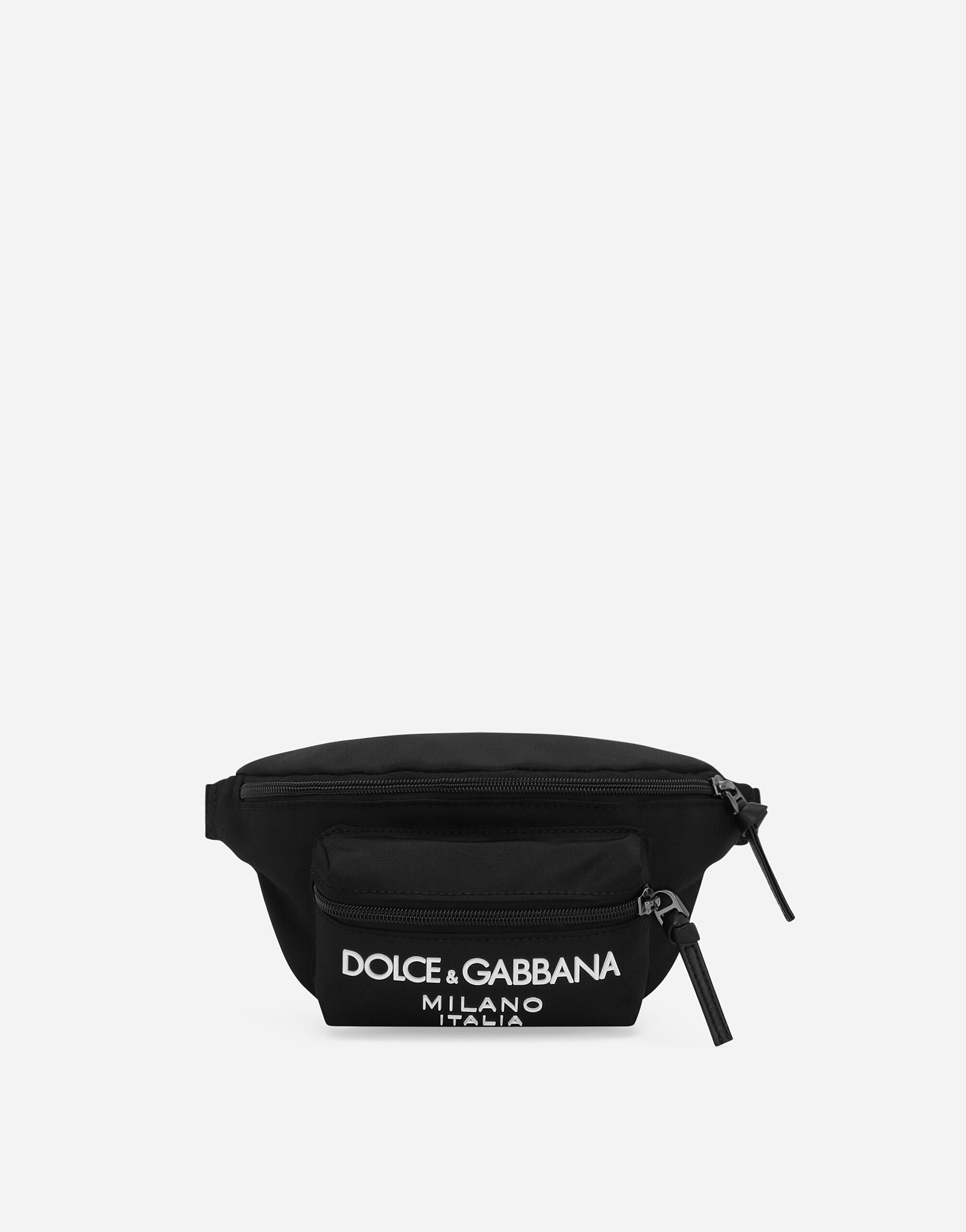 Dolce & Gabbana حقيبة خصر نايلون بشعار Dolce&Gabbana أبيض LB4H80G7NWB