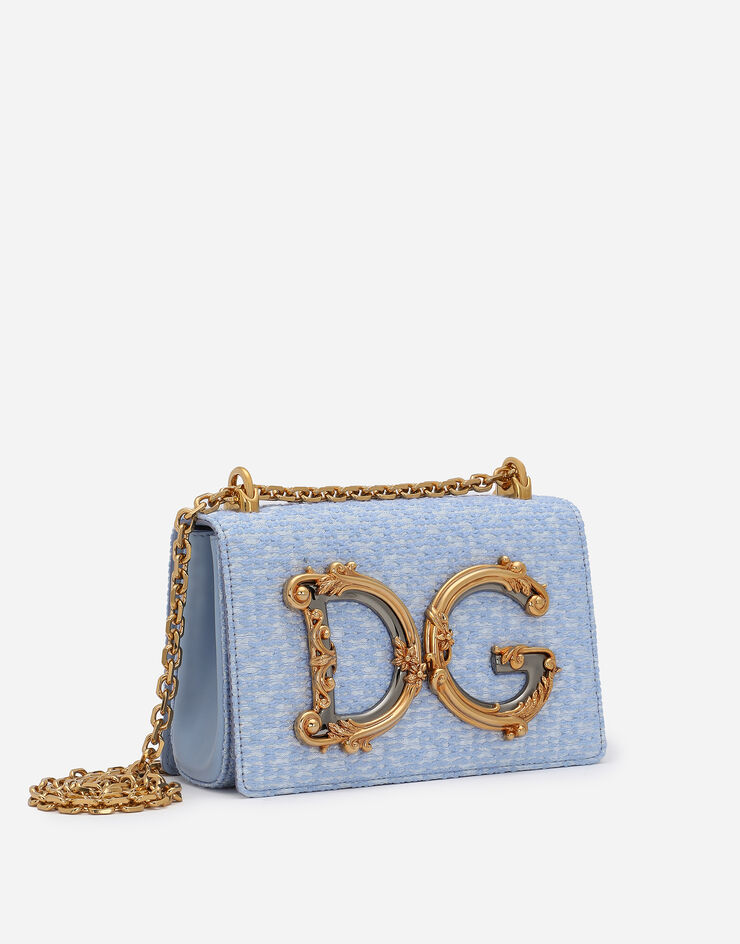 Dolce & Gabbana Schultertasche DG Girls mittelgroß Hellblau BB6498AV884