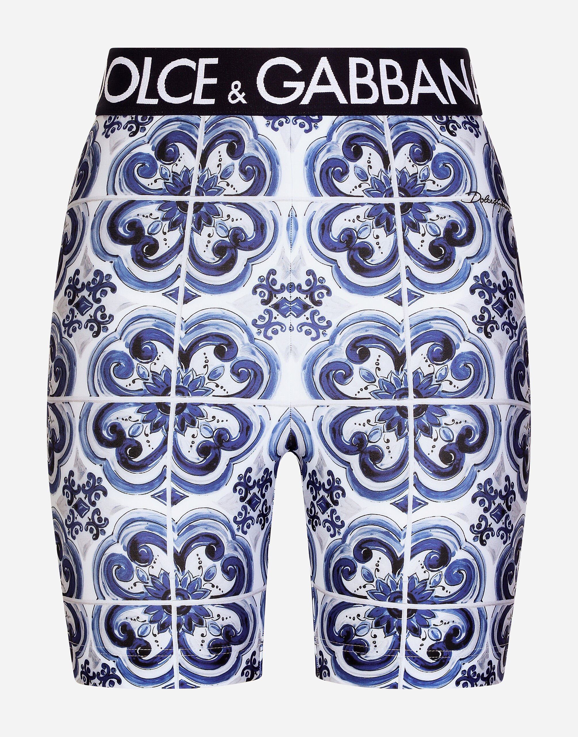 ${brand} Majolica-print jersey cycling shorts ${colorDescription} ${masterID}