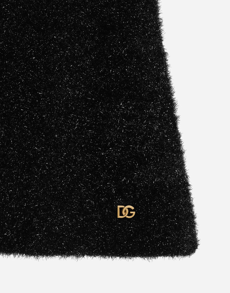 Dolce & Gabbana Falda en hilado de poliéster con logotipo DG Negro L5KI07JAIQ5