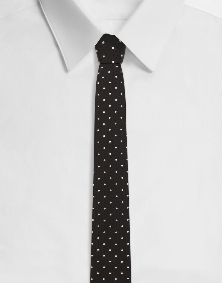 Dolce & Gabbana Silk jacquard tie with polka-dot design Multicolor GT147EG0JRL