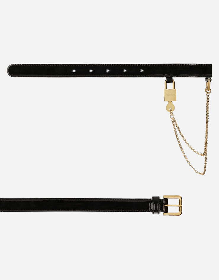 Dolce&Gabbana Ремень с цепочкой черный BE1634A1471