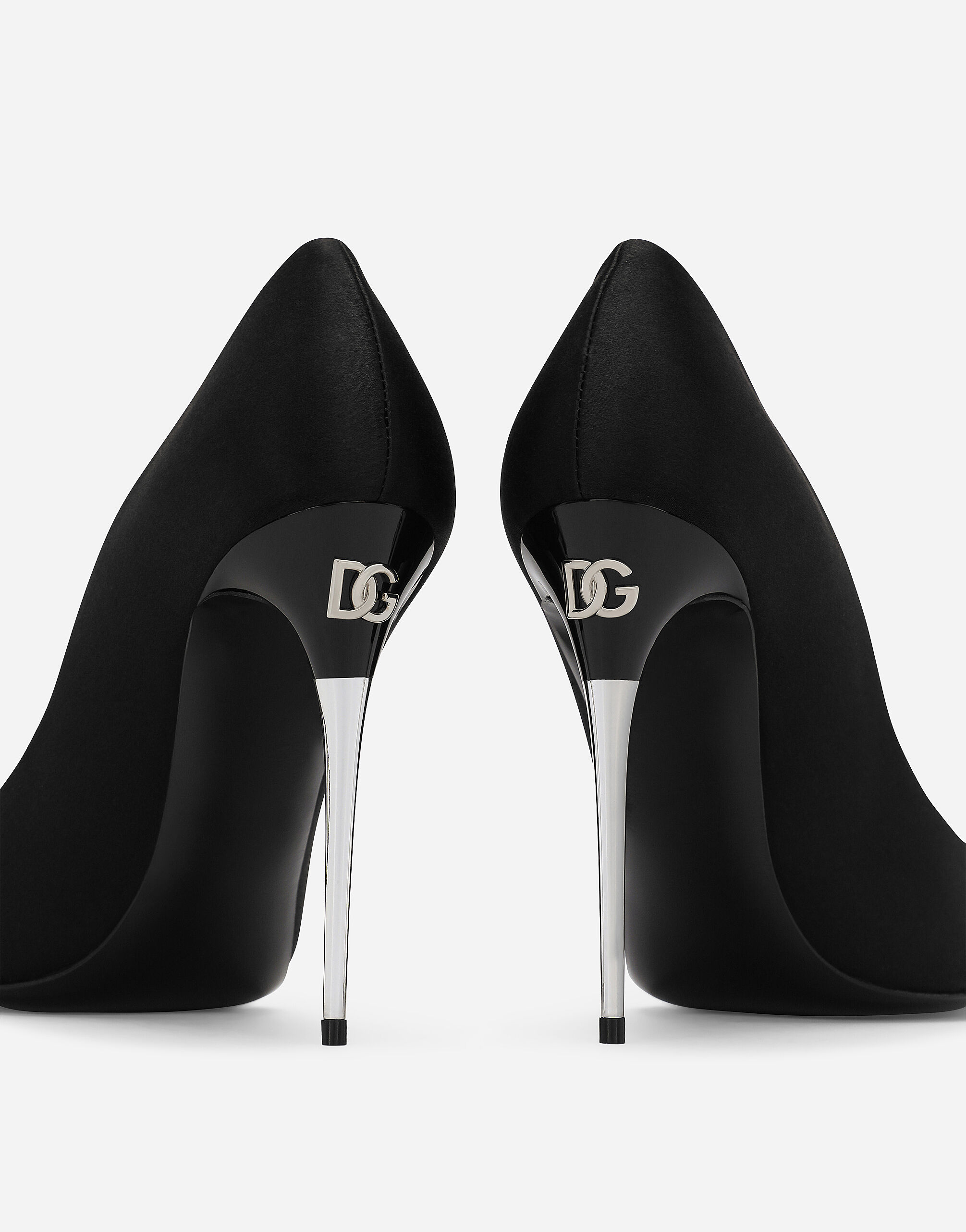 Satin pumps in Black for Women | Dolce&Gabbana®