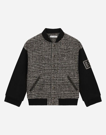 ${brand} Wool-blend glen plaid bomber jacket ${colorDescription} ${masterID}