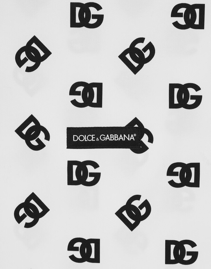 Dolce & Gabbana حقيبة تسوق من قماش كانفاس بطبعة DG Logo مطبعة GZ031AGI897