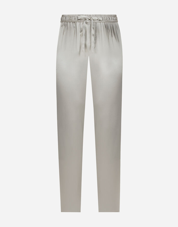 Dolce & Gabbana Pantalon en soie Gris GVRMAZFU1AU