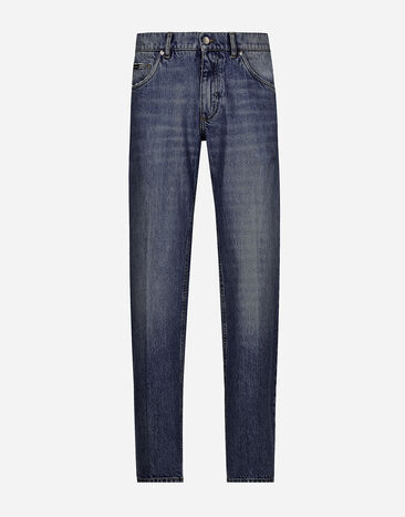 ${brand} Klassische Jeans aus Denim mit DG-Stickerei ${colorDescription} ${masterID}