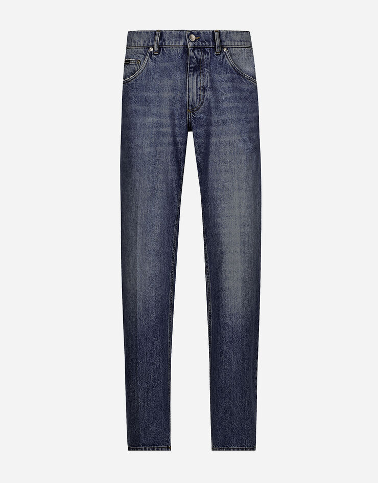 Dolce & Gabbana Jean classique en denim avec broderie DG Multicolore GP02XZG8LS0