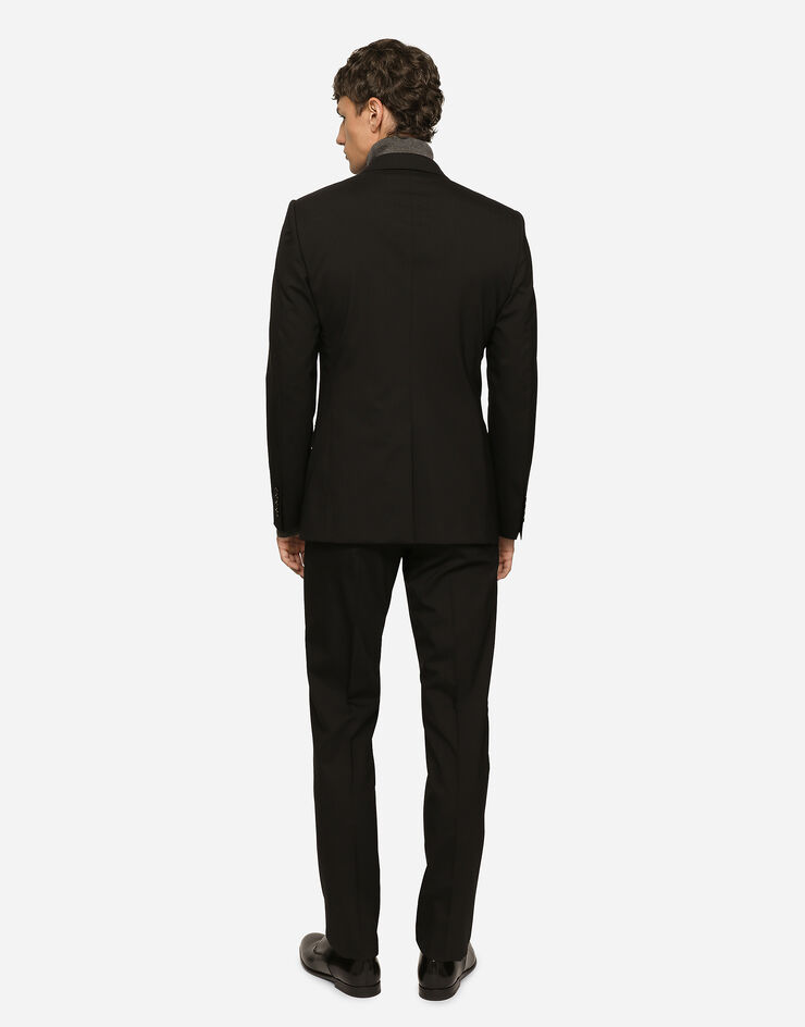 Dolce & Gabbana Double-breasted stretch wool Martini-fit suit Black GK7SMTGF874
