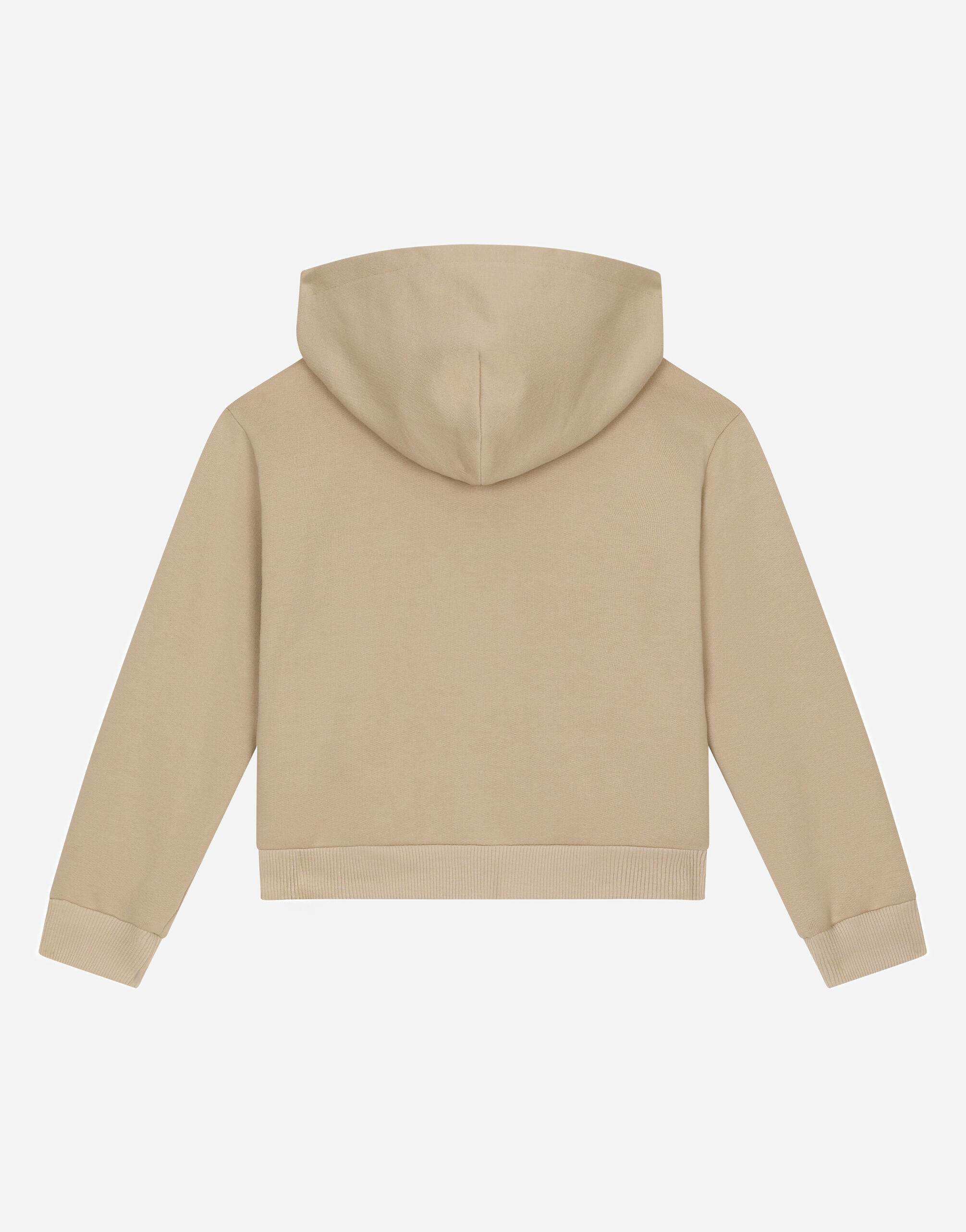 Zip-up hoodie with coin print in Beige for | Dolce&Gabbana® US
