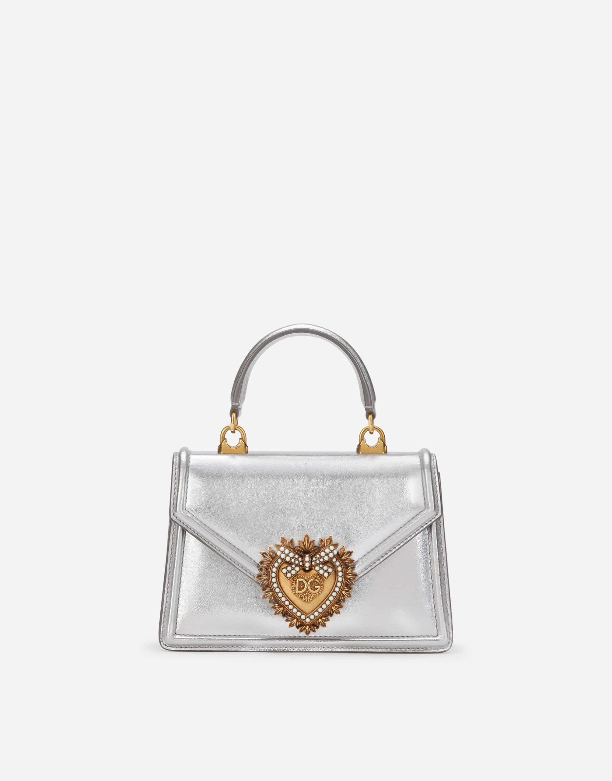Dolce & Gabbana Small Devotion bag in mordore nappa leather Orange BI3279AS204