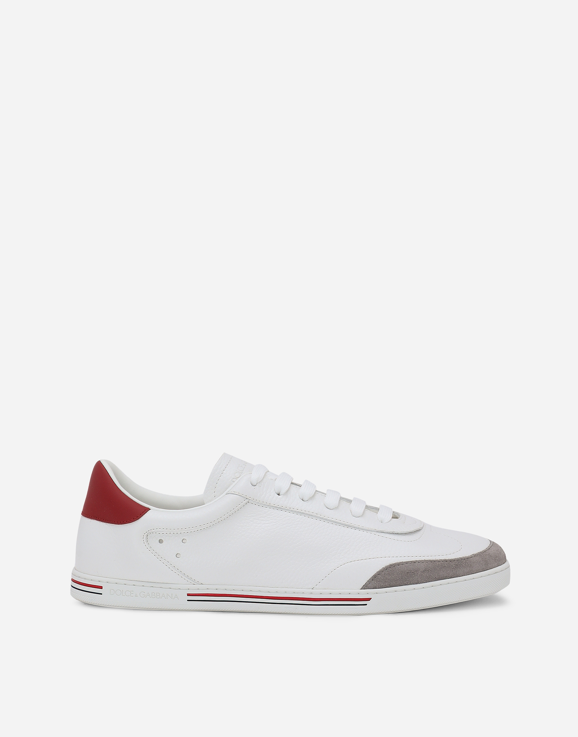 ホワイトのメンズ Saint Tropez calfskin sneakers | Dolce&Gabbana®
